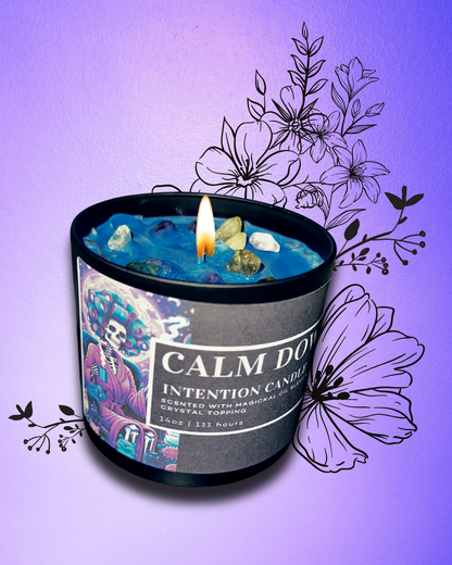 Calm Down Intention candle