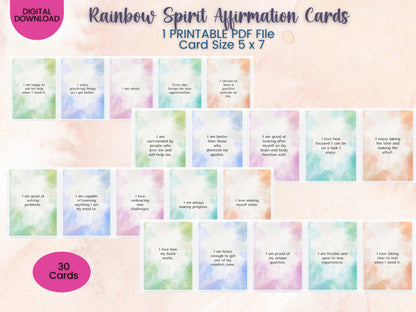 ADHD Affirmation Cards: 30 Daily Mental Health Tools (Digital Download)