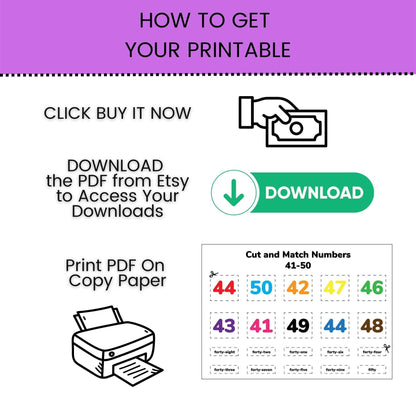 Number Cutting Practice 1-100: Pre-K Activity (Digital Download)