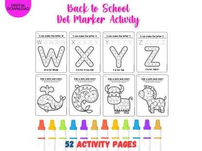 Alphabet Animals Dot Marker Activity Book: Pre-K Learning (Digital Download)