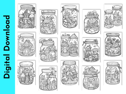 Coloring Book: 90 'In A Jar' Themed Pages (Digital Download)