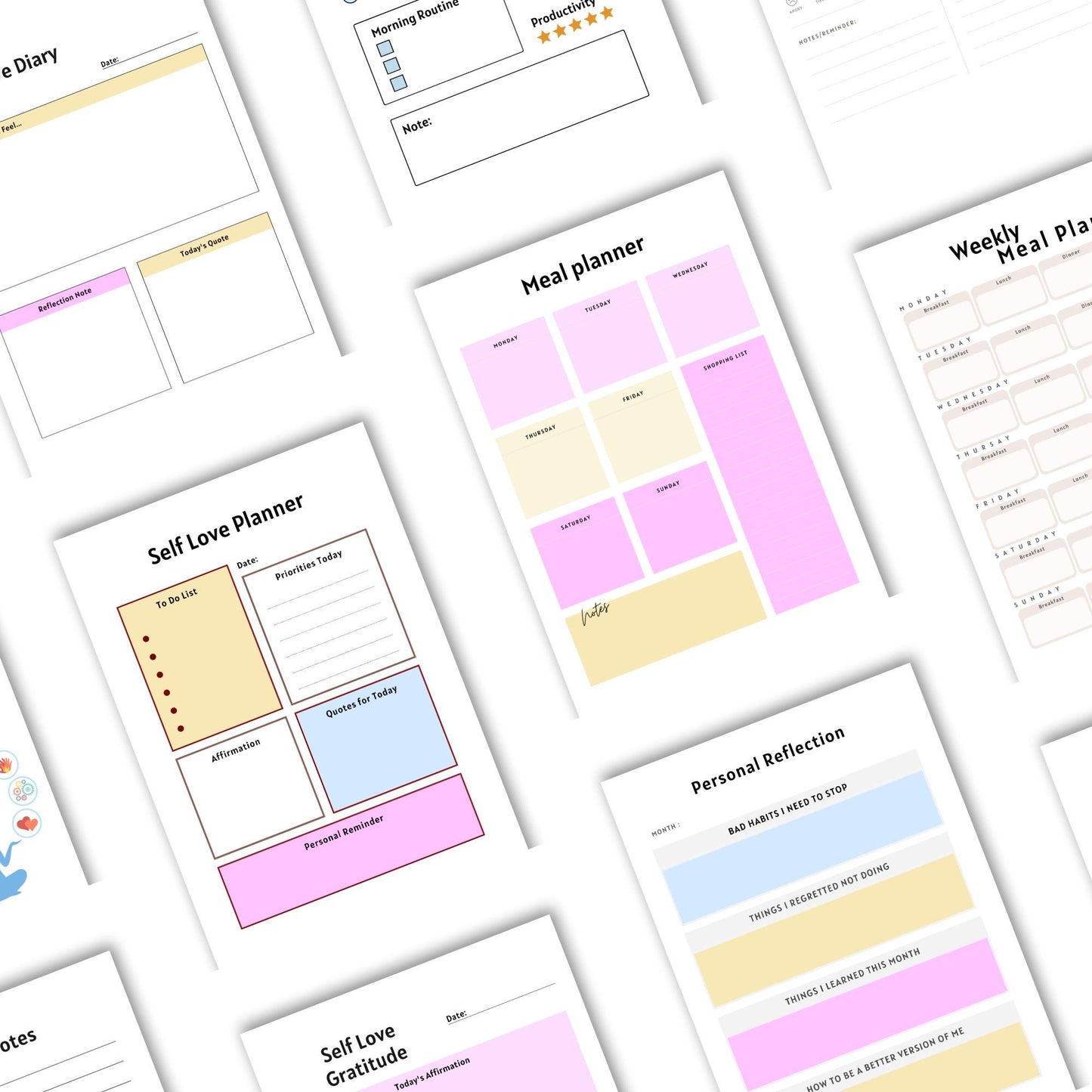 2025 Self-Care Planner: Mental Health & Daily Routine (Digital Download)
