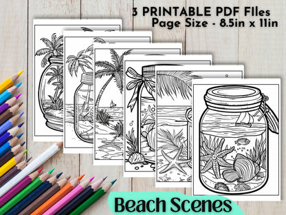 Coloring Book: 90 'In A Jar' Themed Pages (Digital Download)