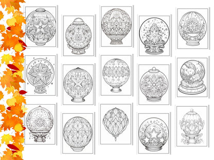 Crystal Ball Coloring Pages: 30 Printable Art Therapy Sheets (Digital Download)