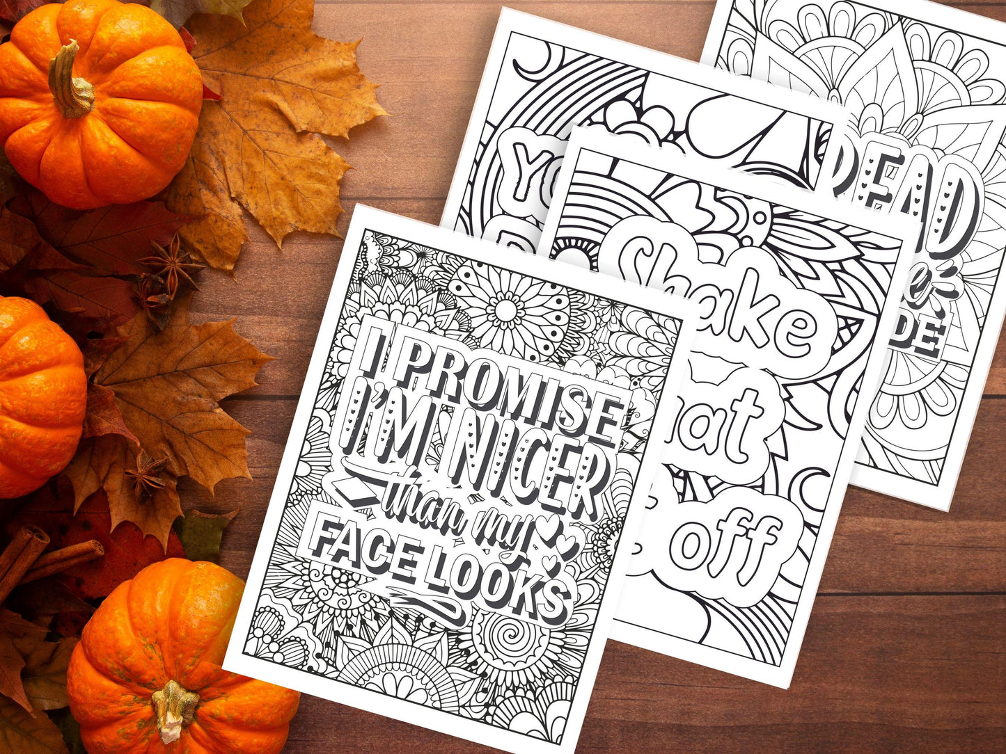 Sarcastic Woman Coloring Book: 30 Printable Self-Help Pages (Digital Download)