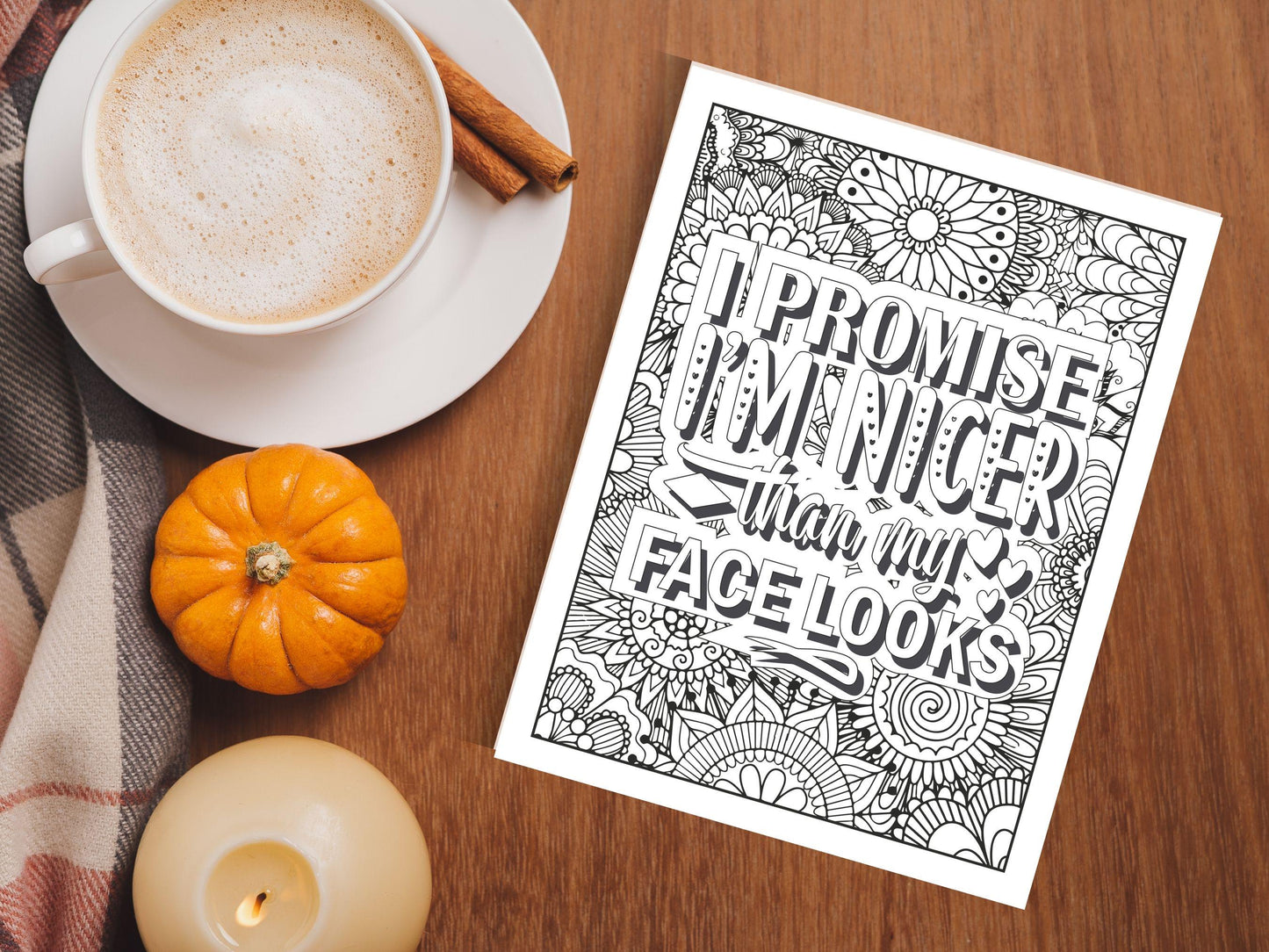 Sarcastic Woman Coloring Book: 30 Printable Self-Help Pages (Digital Download)